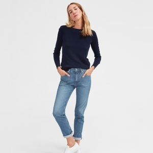 Everlane The Modern Boyfriend Jean - light wash straight leg high rise